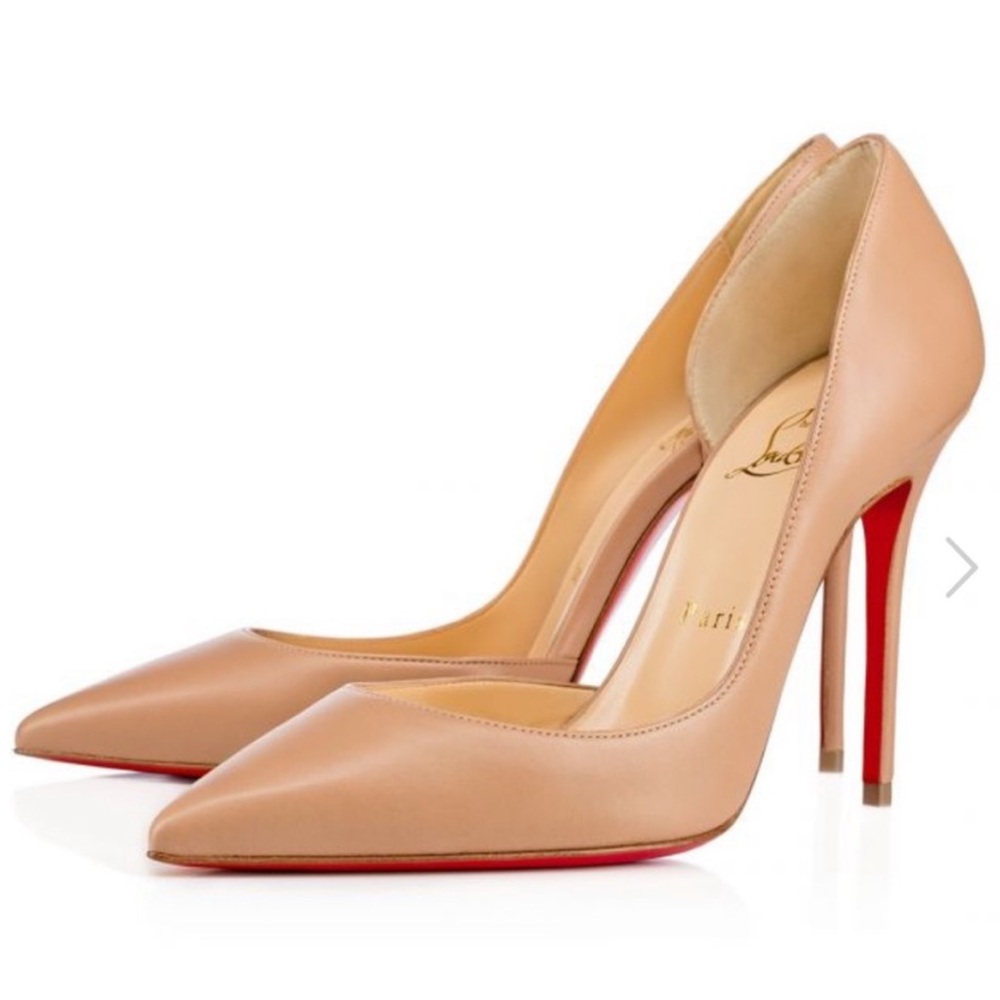 Christian Louboutin Iriza 100 mm Nappa Nude Size 38.5B